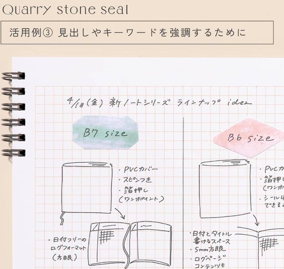 「FUNJI」In Japan - Wholesale Sticker - Quarry Stone Pastel Flake Sticker Set for Scrapbooking6