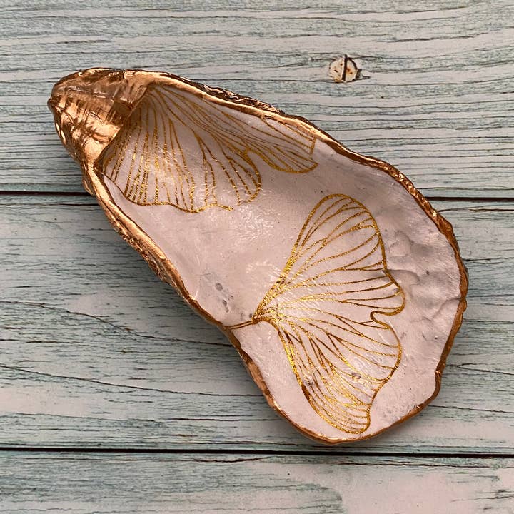 Serenity Shells – wholesale Decorative tabletop object – Golden Ginkgo Shell0