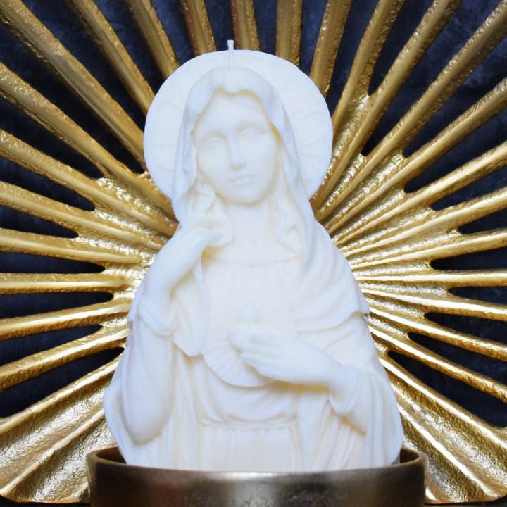 Virgin Mary Candle for wholesale by Crafted Gifts Atelier