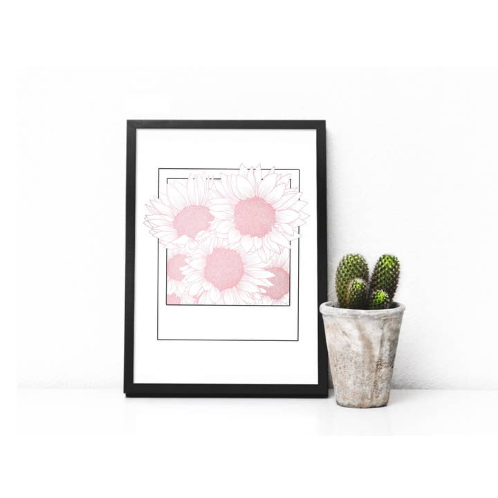 Cooper Calligraphy Art - Venta al por mayor Ilustración - Impresión en lámina Polaroid Girasol
