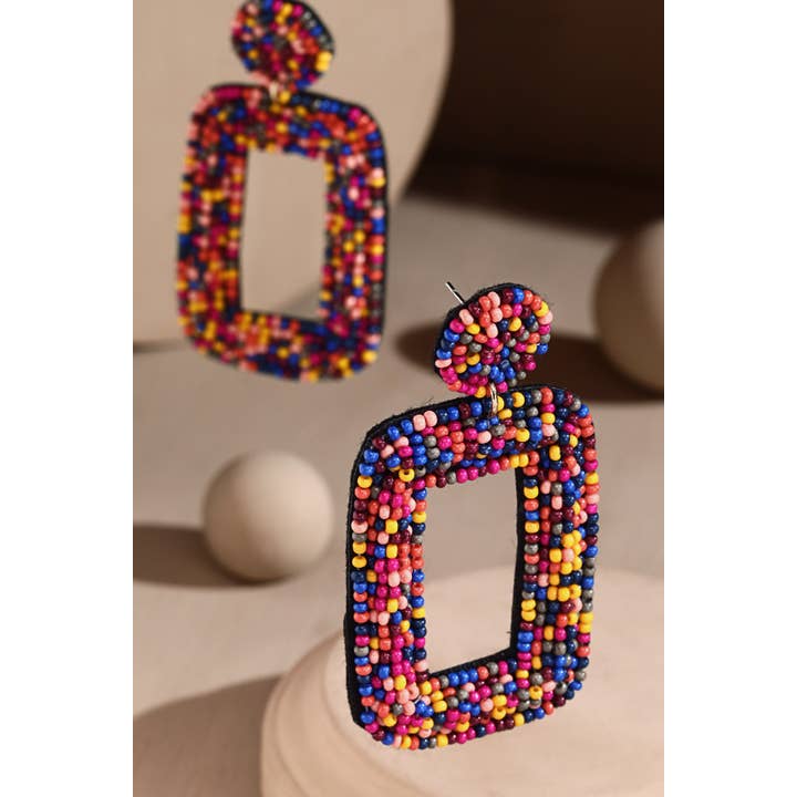 Urbanista Outlet - Wholesale Dangle Earrings - Rectangle Seed Beads Earrings