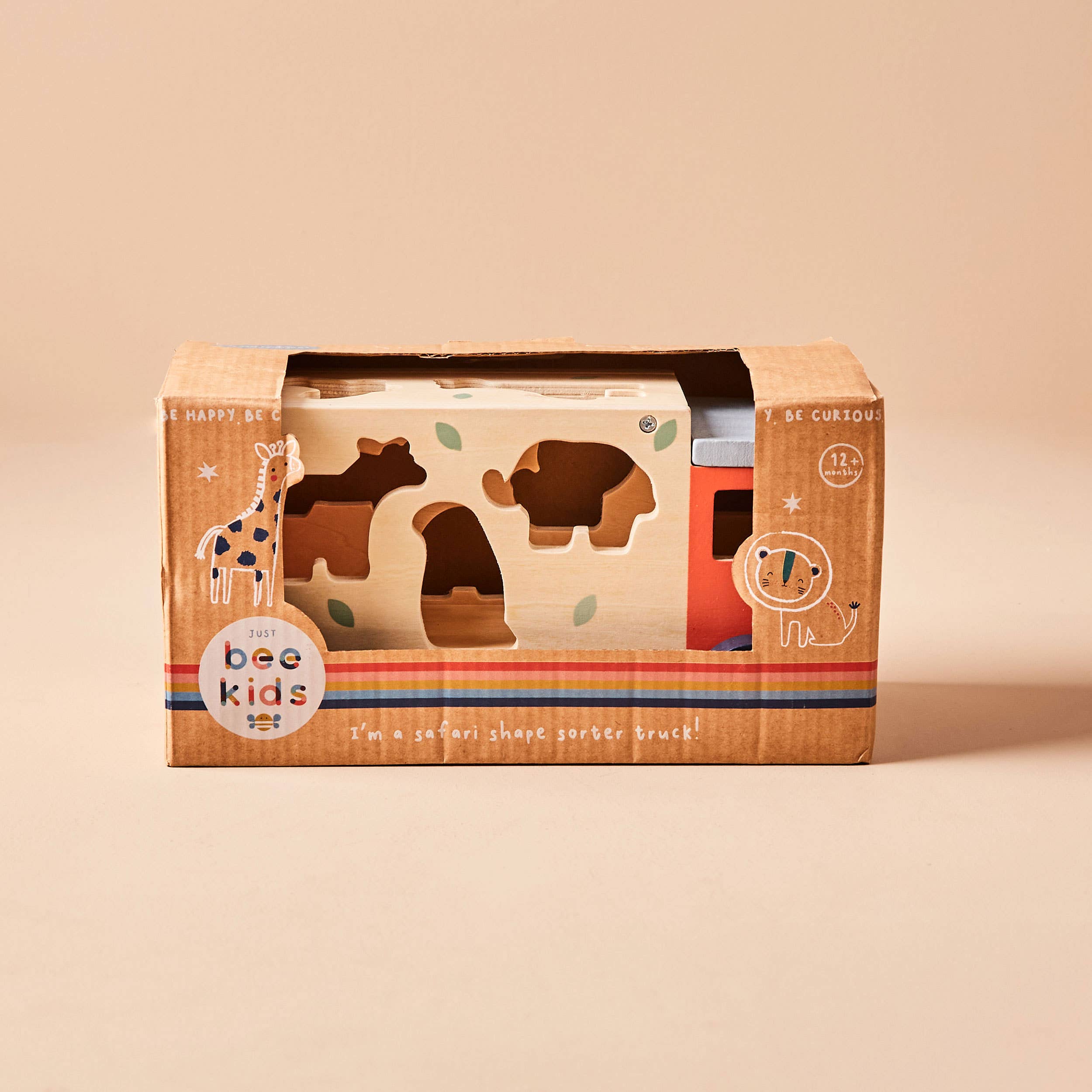 Just Bee Kids - Vendita all'ingrosso Giocattolo in legno - Bambini - Giocattolo in legno per bambini Safari Jeep con forme da inserire FSC®1