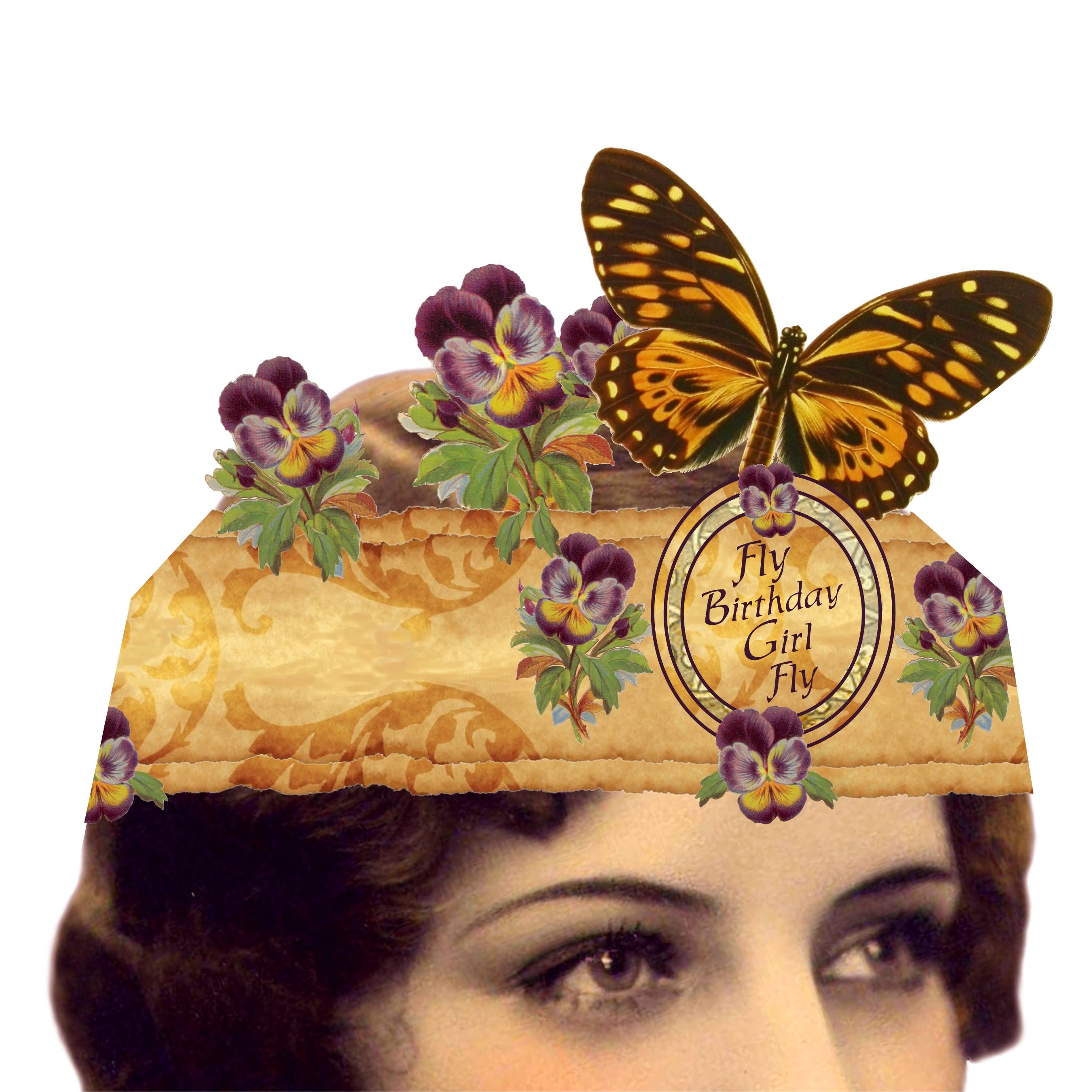 Heart The Moment - Vente Cartes d'anniversaire - Carte de vœux avec Diadème, Fly Birthday Girl, Monarque4