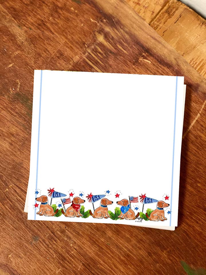 American Dog Chunky Notepad for wholesale by Happy By Rachel, LLC