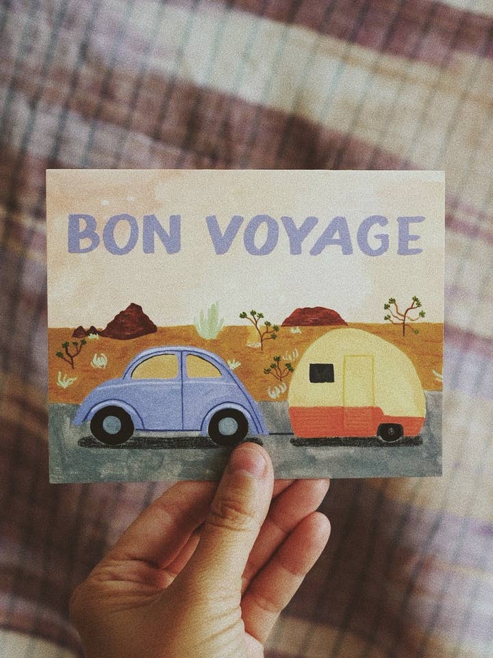 Carte de remorque Bon Voyage pour la vente par Small Adventure