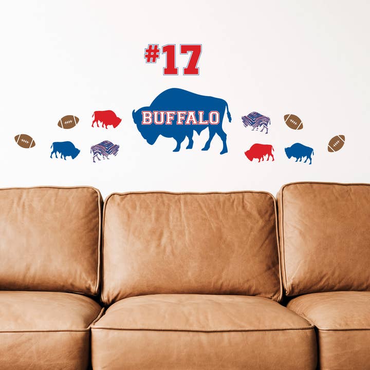 Buffalo fotbollsväggdekal set för wholesale av Buffalo Design And Printing