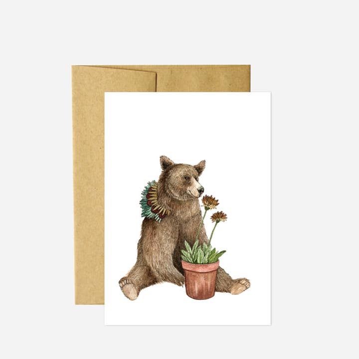 Card - Critters and Plants: Bear for wholesale by Polanshek of the Hills