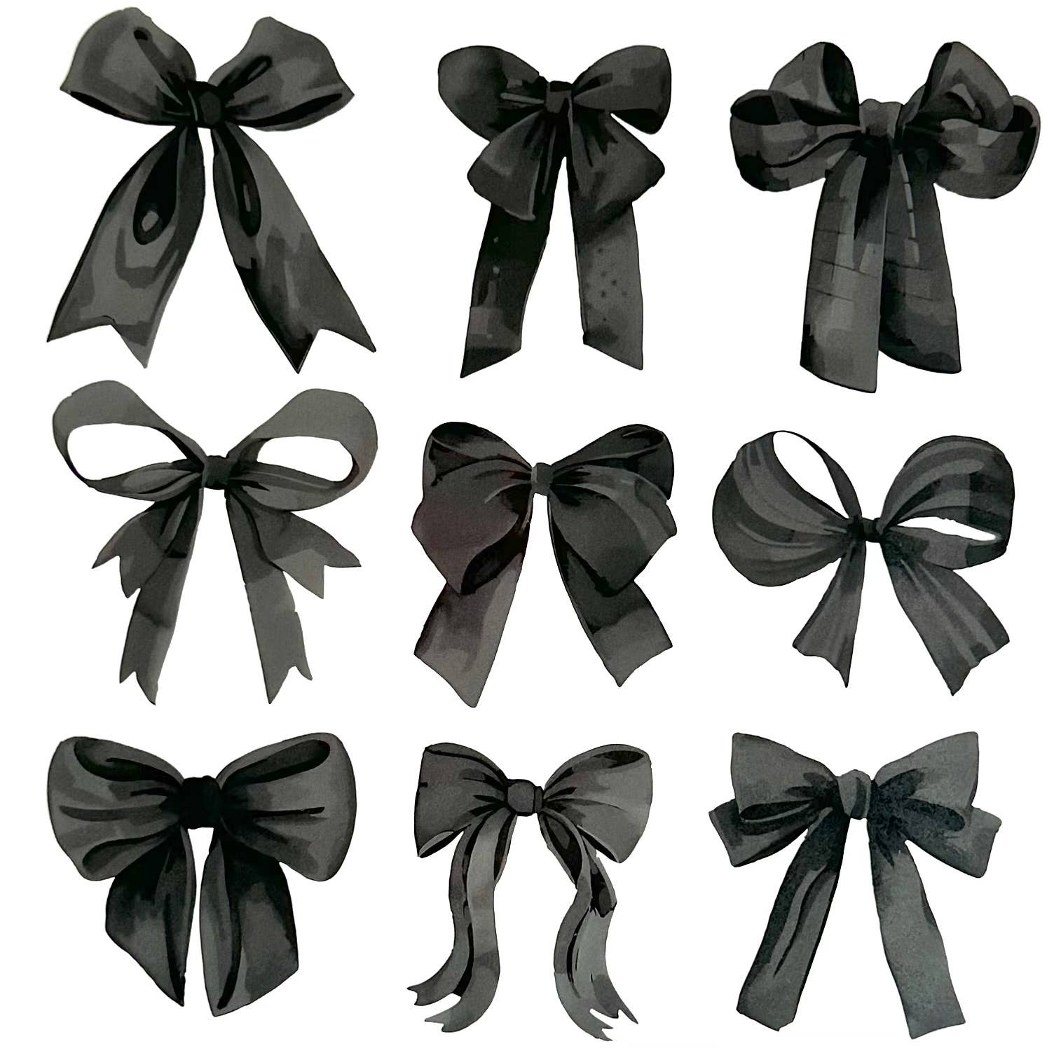 iconic mi - Wholesale T-shirt met print - Dames - Halloween Black Coquette Bow Collage DTF warmteoverdracht1