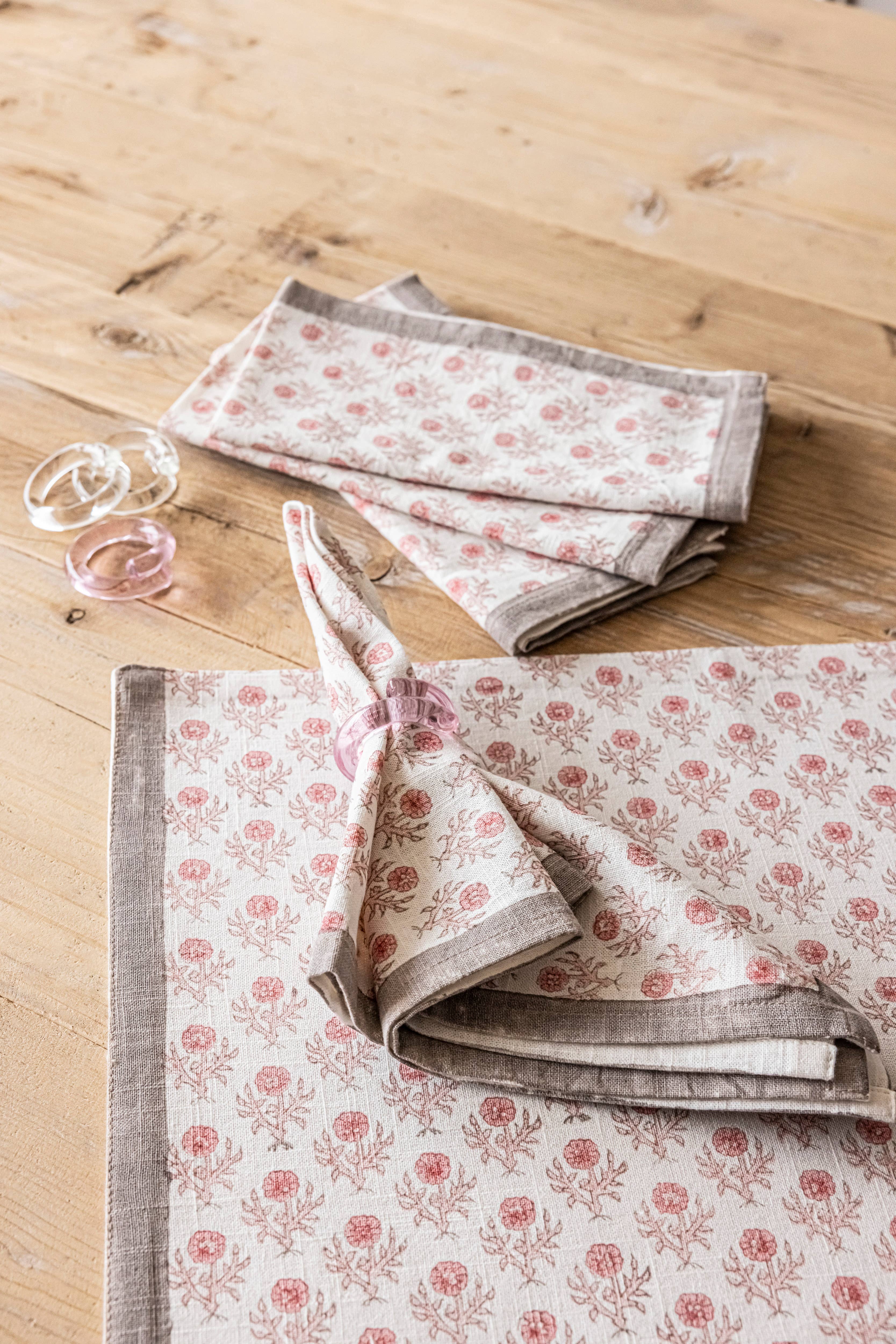 over&back - Wholesale Placemat - Artisan Hand-Blocked Placemats – 100% Cotton – Set of 441