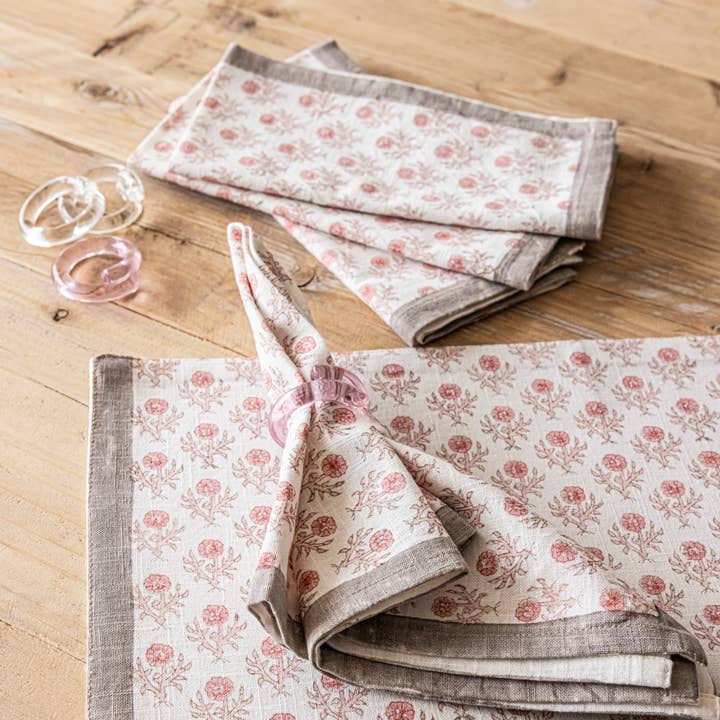 over&back - Wholesale Placemat - Artisan Hand-Blocked Placemats – 100% Cotton – Set of 441