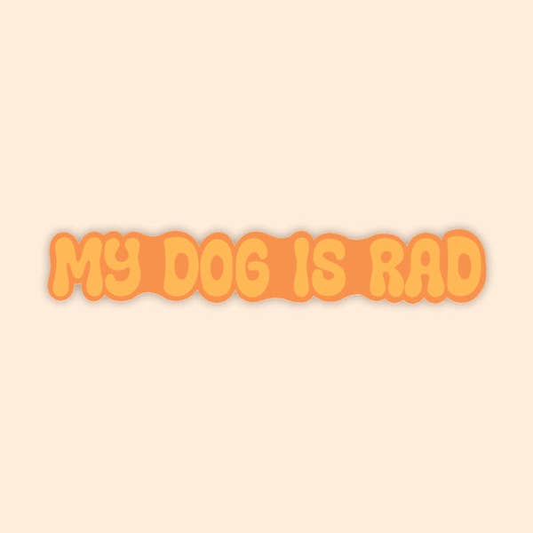 My Dog is Rad Sticker for wholesale by Rad Dog Snacks