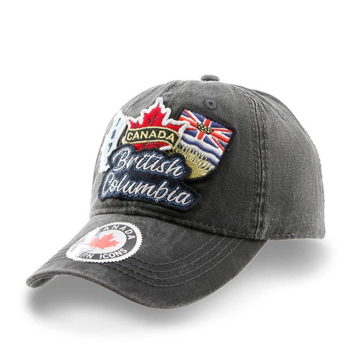 Northern Icons Creations INC - Vente Casquette de baseball – unisexe - Casquette de province avec broderie patch Colombie-Britannique