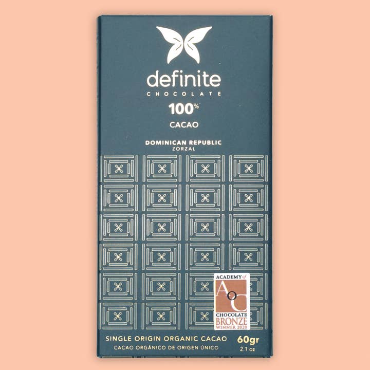 Definite Zorzal Dark Chocolate Bar 100% (Single Origin) for wholesale by Bar & Cocoa Chocolate