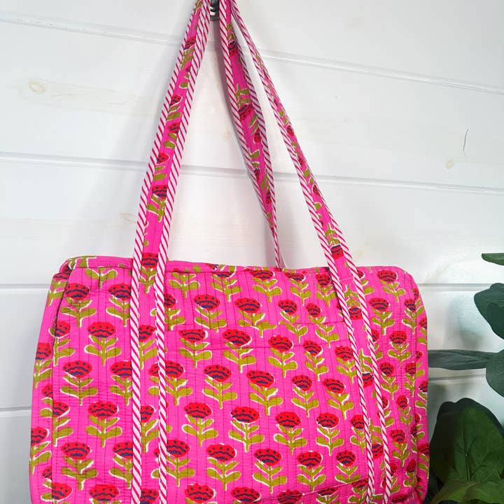 Folklore Couture - Wholesale Weekender Bag - Women's - Quilted Duffle Bag | Weekender Travel Overnight Bag | Floral