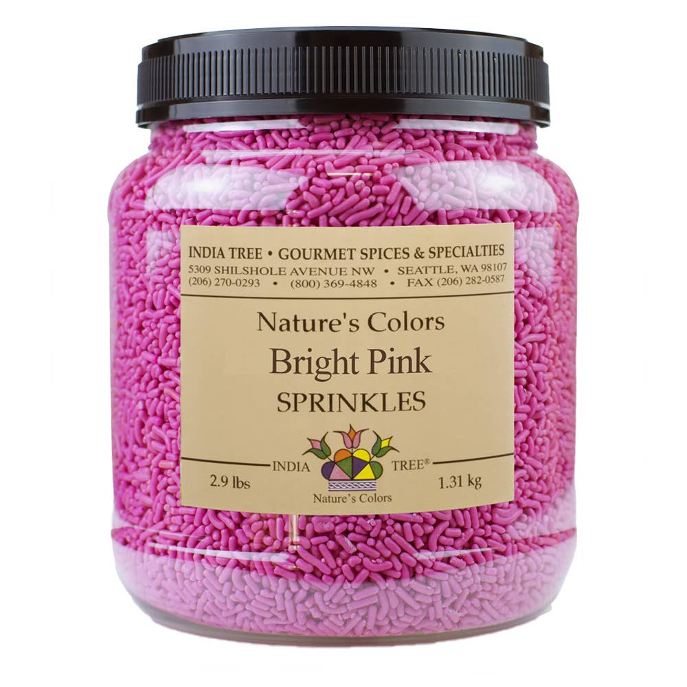 India Tree - Wholesale Sprinkles - Nature’s Colors Bright Pink Sprinkles (Copy)0