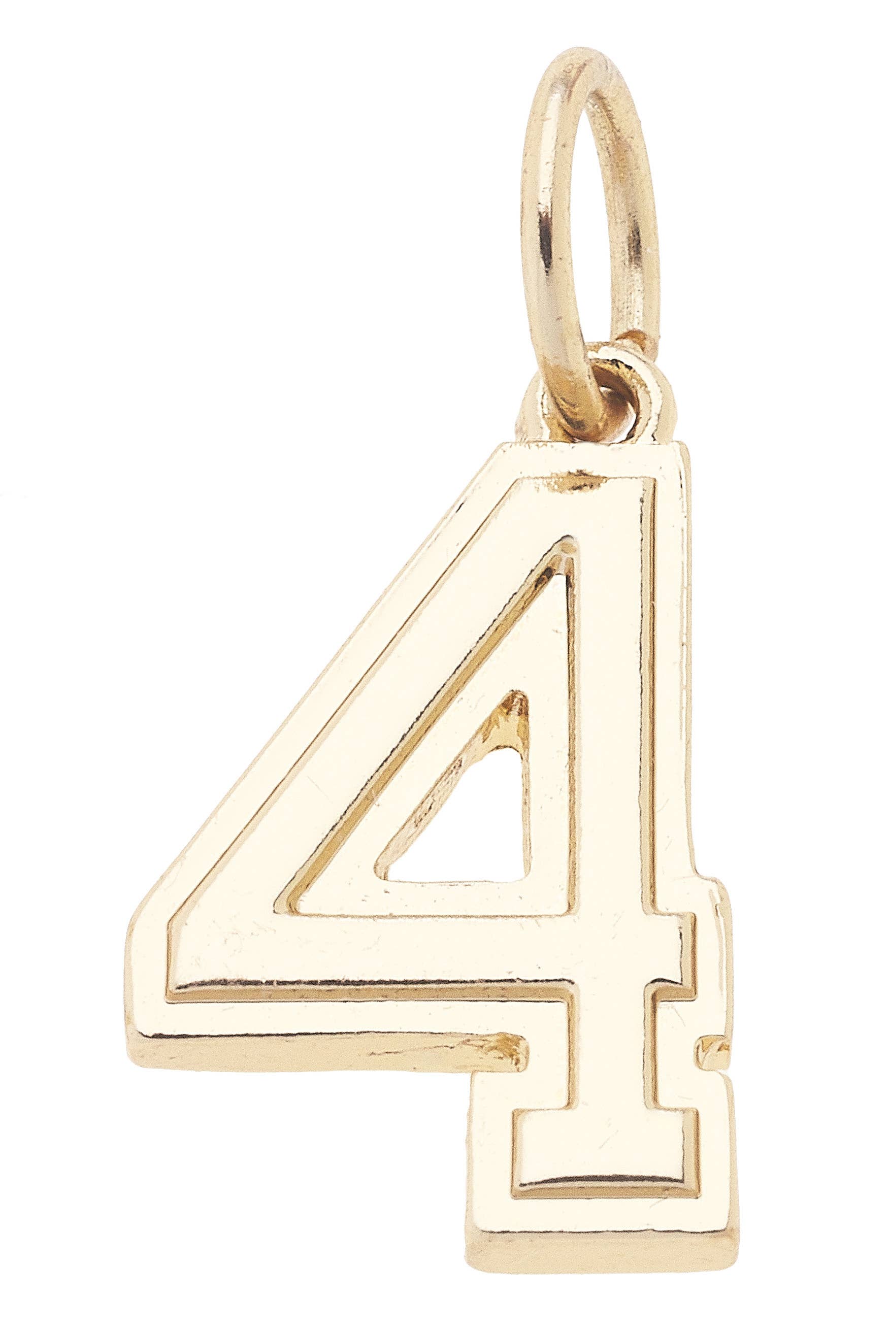 Canvas Style - Wholesale Individual Charm/Pendant - Number Charm in Shiny Gold5