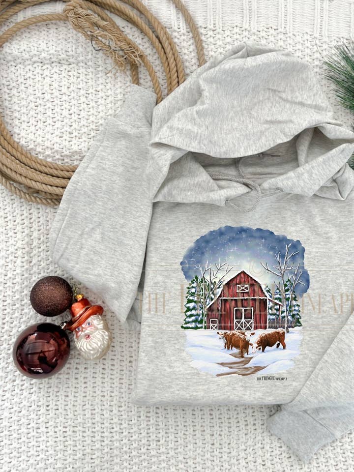 Collezione Christmas Farm Hoodie  per la vendita all'ingrosso da parte di The Fringed Pineapple