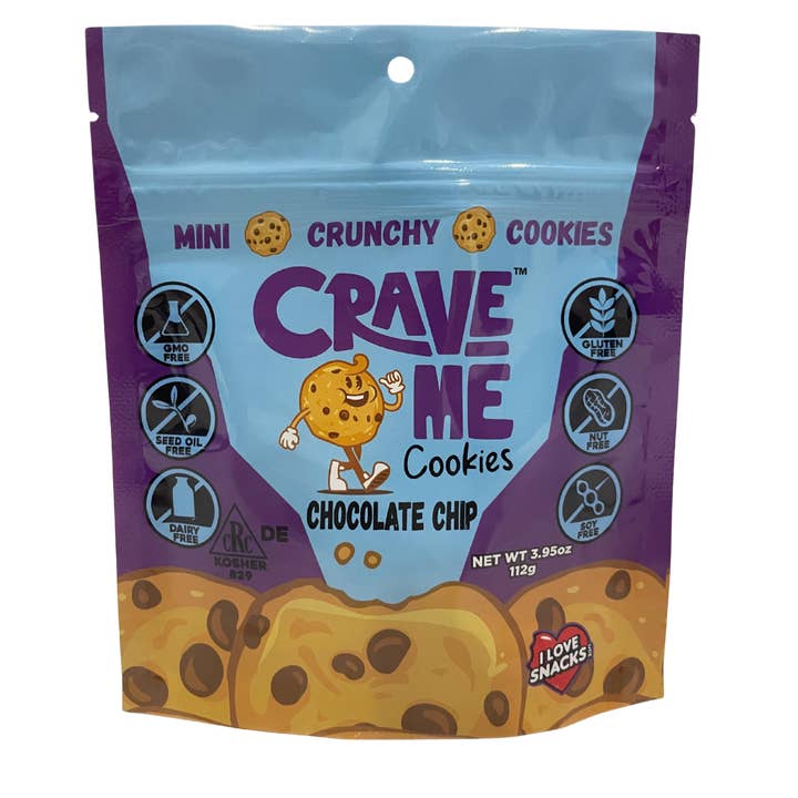 4 oz Bag Chocolate Chip for wholesale by Crave Me Cookies