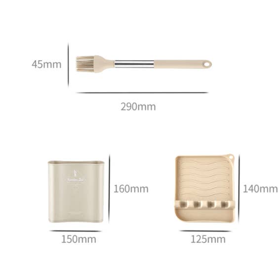 Homerely - Wholesale Kitchen Utensil Set - 13pcs Stainless Steel Silicone Utensils Set