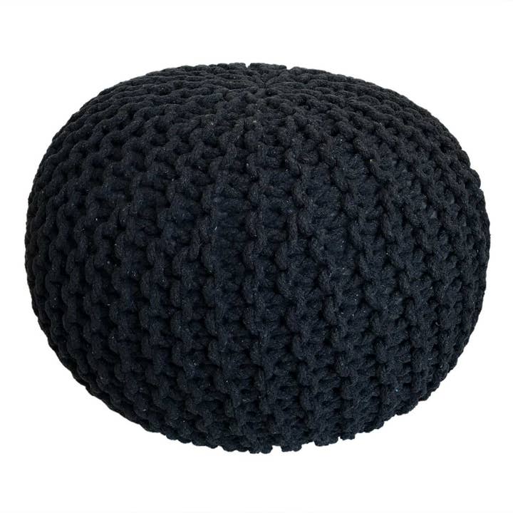 Voglrieder - Vendita all'ingrosso Pouf - Pouf, diametro 55 cm, sgabello in maglia, pouf, pouf, cuscino da pavimento, grande