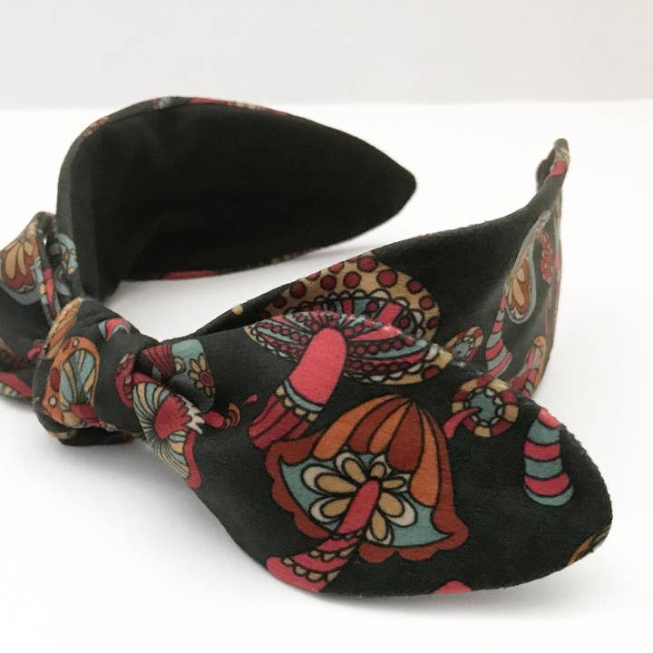 Bandana de cogumelo, faixa de cabelo coberta de tecido por atacado de Stan and Gwyn