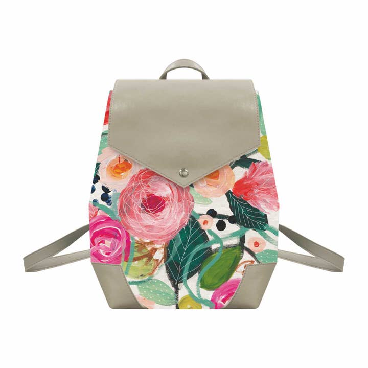 CANVAS BACKPACK- LA BELLE ROSE for wholesale by Paperproducts Design • Ambiente