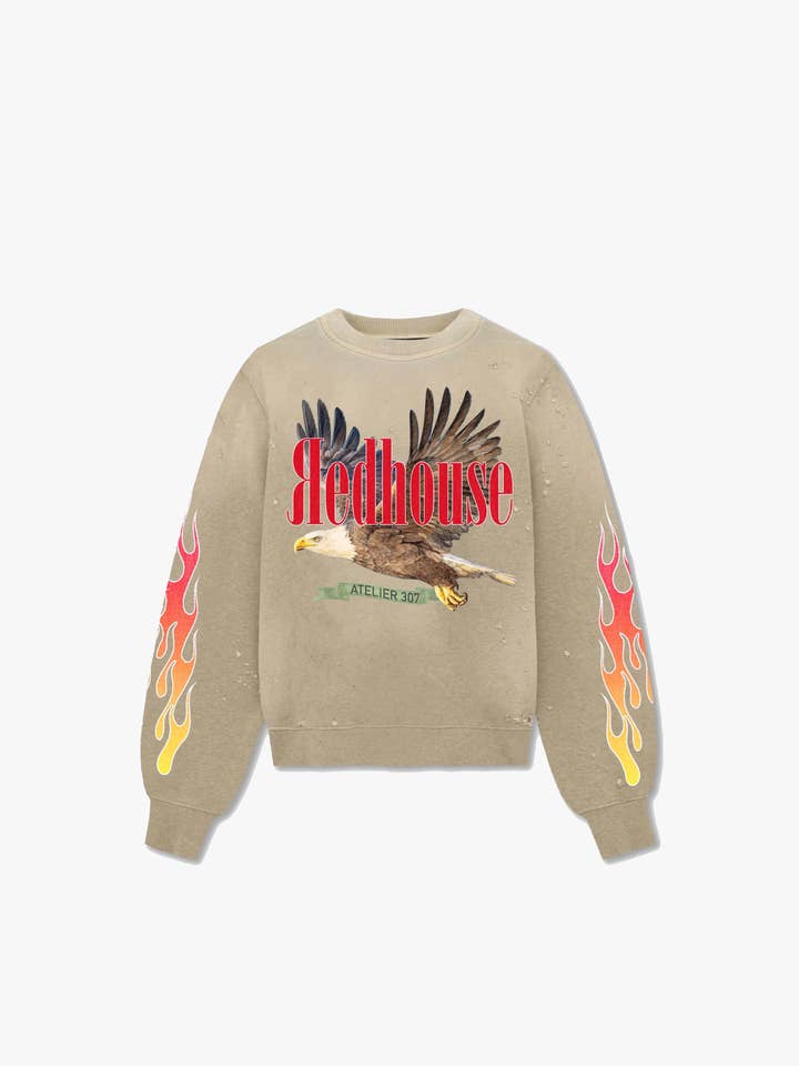 FELPA AQUILA SABBIA SBIADITA per la vendita all'ingrosso da parte di REDHOUSE