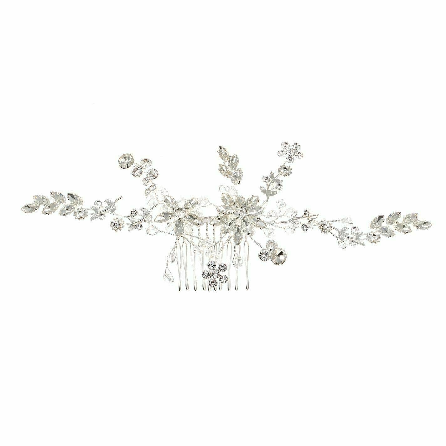 Diacly - Wholesale Hair Clip - Women's - Crystal Handmade Bridal Comb with Flower Detail4