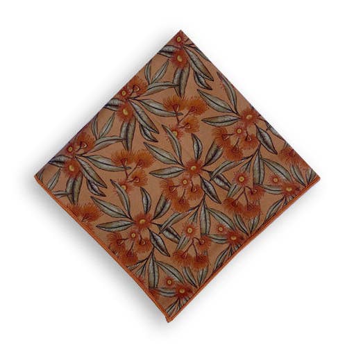 Peggy and Finn - Wholesale Pocket square – Men’s - Pocket Square - Flowering Gum Terracotta0