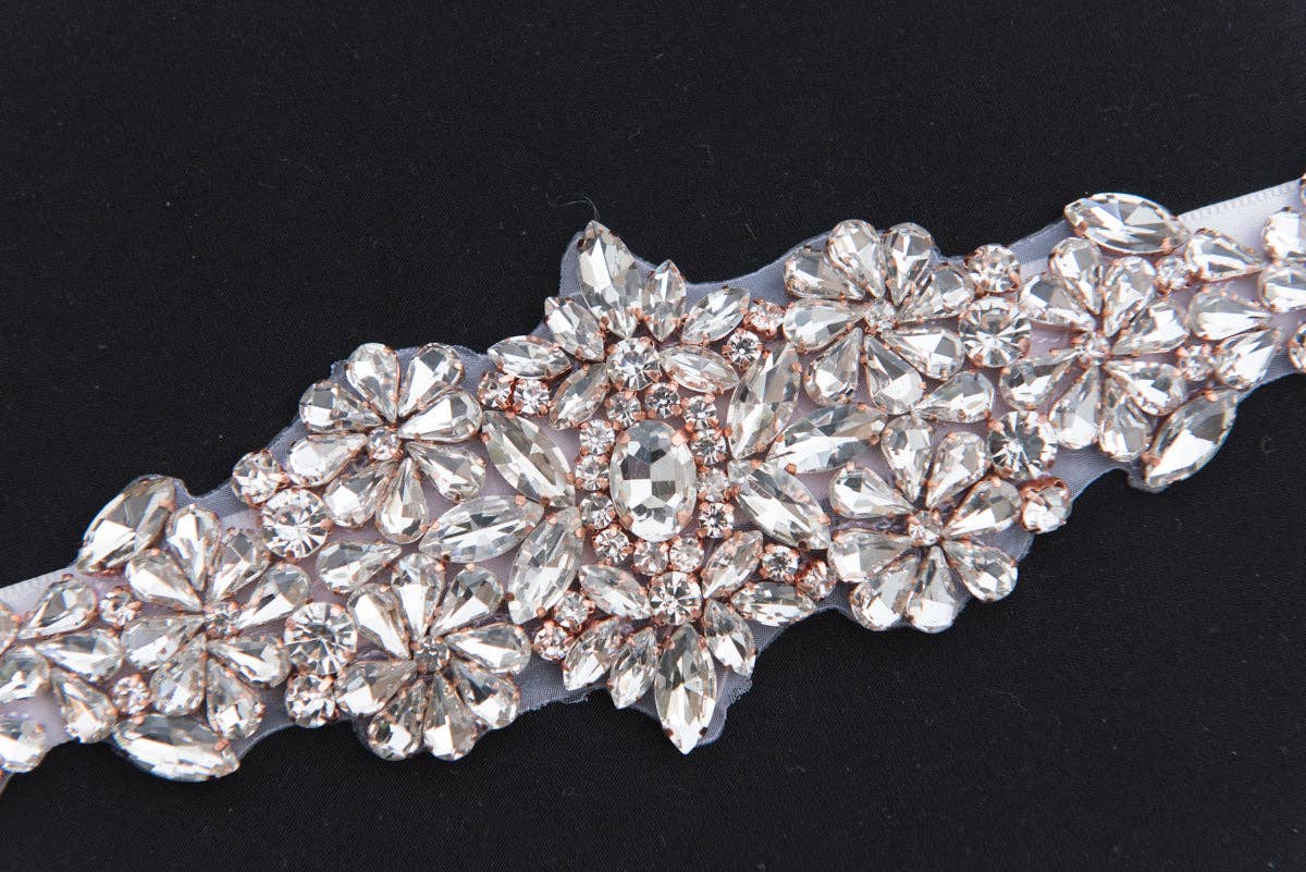 Brides and Belts - Wholesale Belt - Women's - Jayda Rose Gold Crystal Wedding Belt14