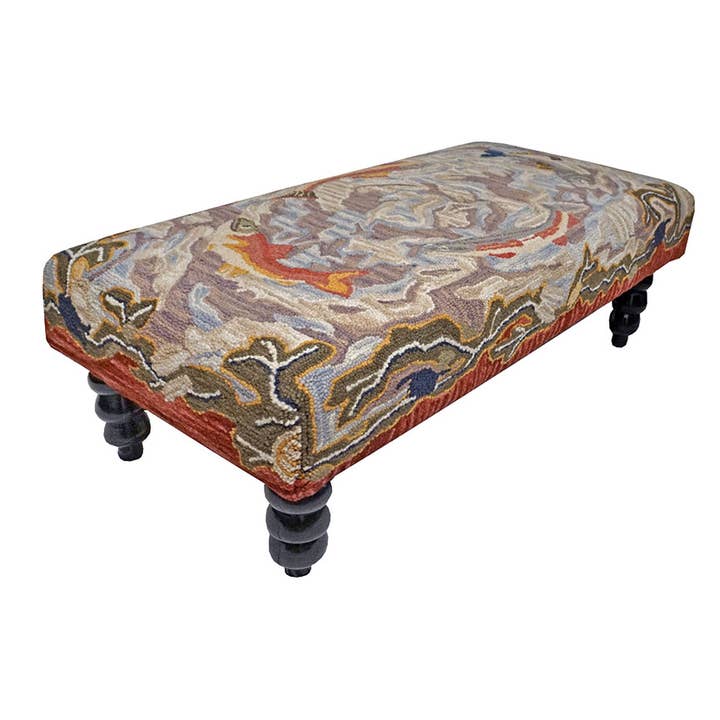 Deep Water Bench - Hand Hooked Wool for wholesale by Michaelian Home/India Overseas Traders, Inc.