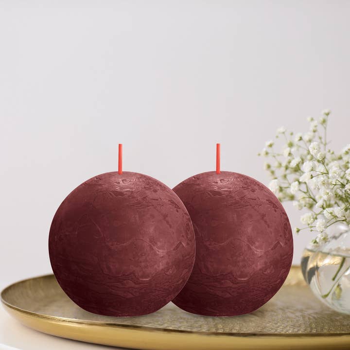 BOLSIUS - Venta al por mayor Velas de diseño llamativo - 6 velas de bola rústicas de 3 pulgadas, sin perfume, naturales, ecológicas, de cera a base de plantas, **se venden por separado147