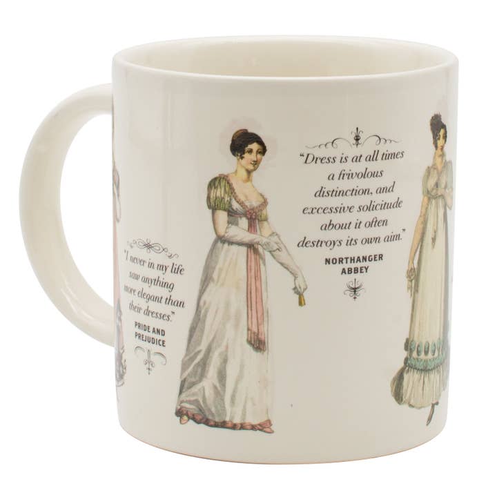 Unemployed Philosophers Guild - Wholesale Coffee Mug - Jane Austen Regency Clothing Heat-Changing Mug