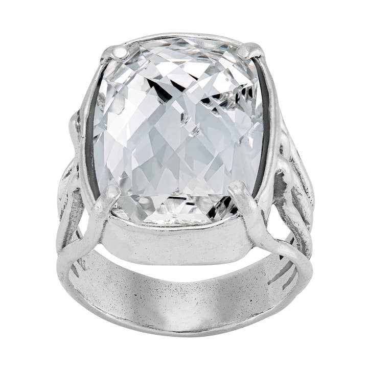Silpada 'Onto The Next' Sterling Silver White Crystal Ring for wholesale by Silpada