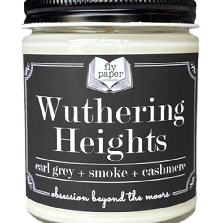 Fly Paper Products - Wholesale Jar/Filled Candle - Wuthering Heights 9oz Candle Earl Grey + Smoke + Cashmere1