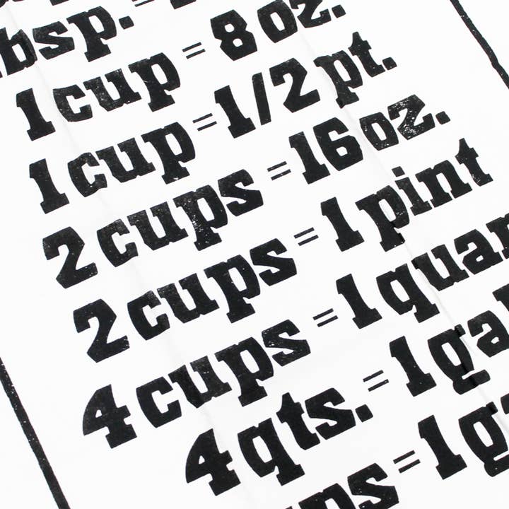 Hatch Show Print - Wholesale Tea Towel - Measurement Tea Towel2