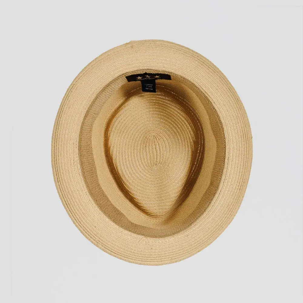 Natural Paper Braid Straw Pork Pie Hat Style Cortez for wholesale on Faire2