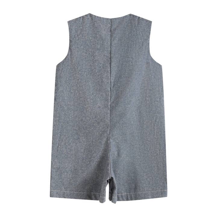 Lil Cactus - Wholesale Overalls - Baby - Gray Construction Shortalls