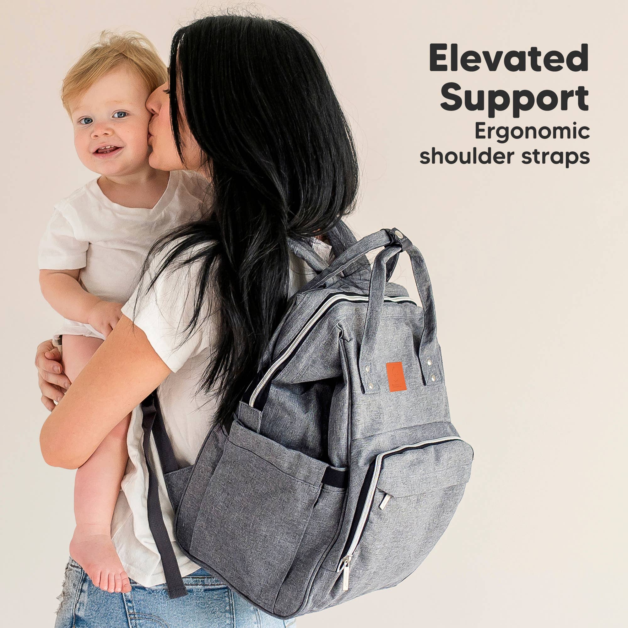 Classic Gray Original Diaper Bag Backpack, Baby Bags with Changing Pad for wholesale on Faire6