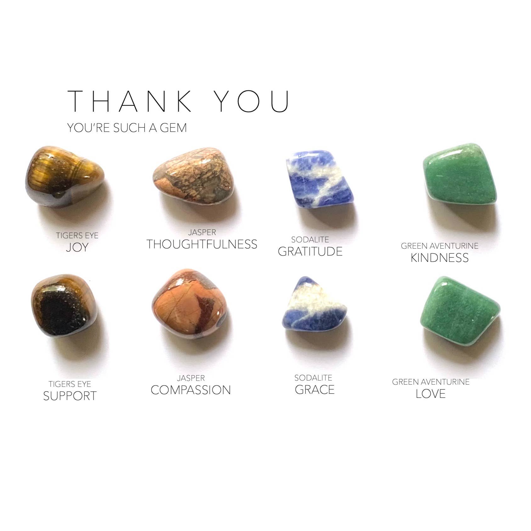 Crystal Grids - Wholesale Spiritual Stone/Crystal - Thank You - you're such a gem - Crystals and Stones  kit set1