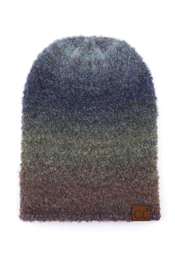 Hana - Wholesale Beanie - Women's - C.C Multi Color Ombre Mohair Cuff Beanie10