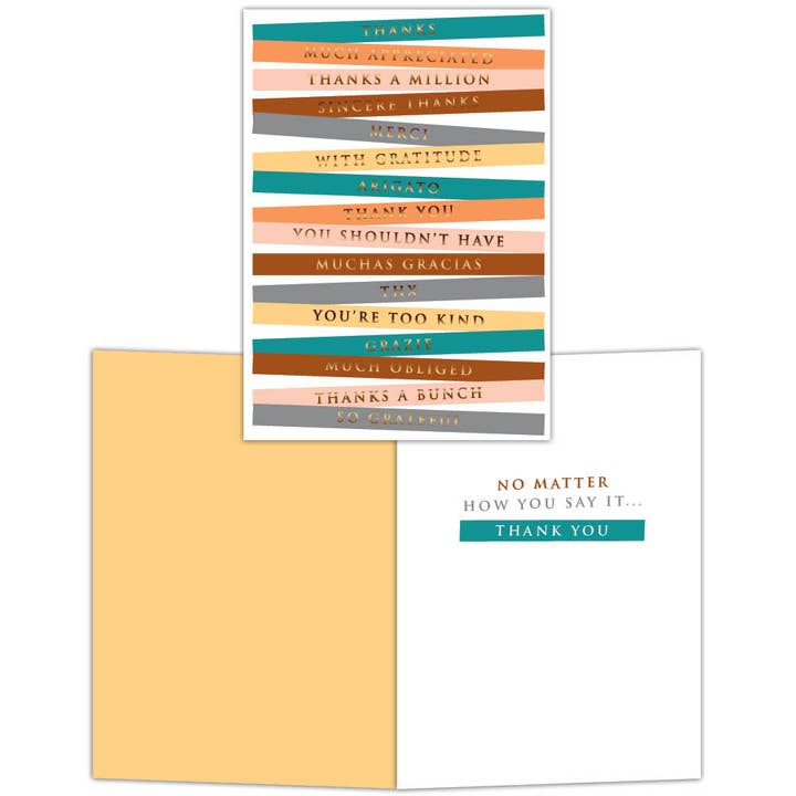 Crown Point Graphics - Wholesale Thank You Card - Color Labels- Boxed Blank Thank You Cards -15 Cards