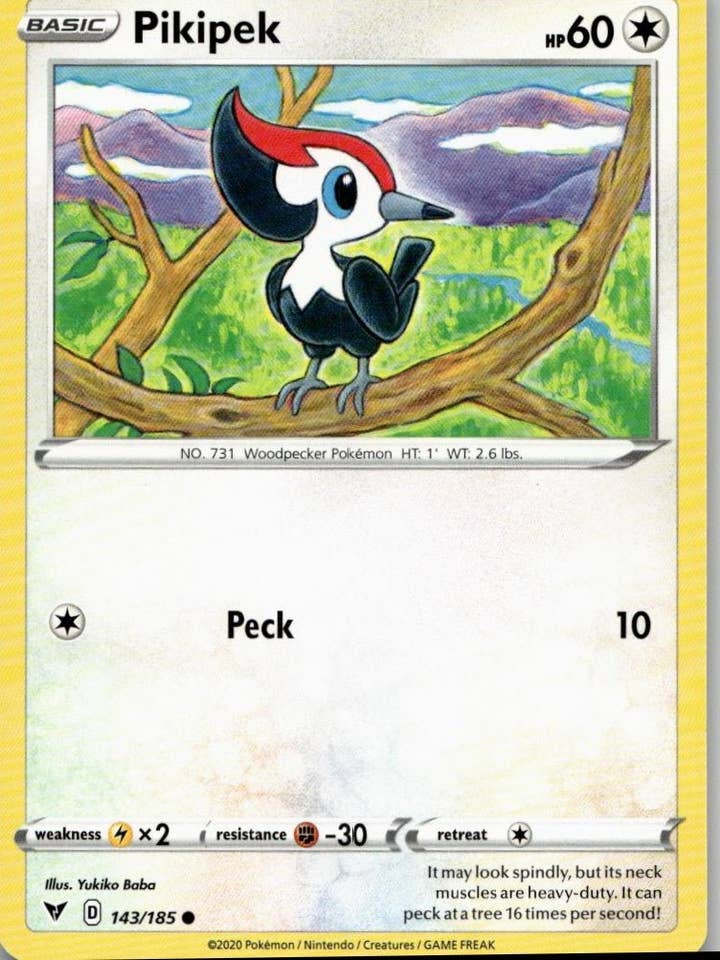 Pokémon SWSH04: Vivid Voltage - Pikipek #143/185 for engroshandel hos Chronic Cards