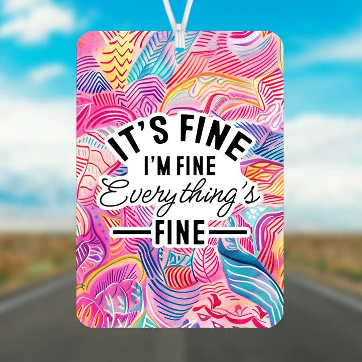 Sarcastisch I'm Fine - Vilt Auto Verfrisser met Geurspray voor wholesale door Stencil Art Canada