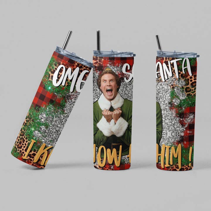 The Geek Boutique - Wholesale Insulated Mug/Tumbler - Santa! I Know Him! Holiday Tumbler