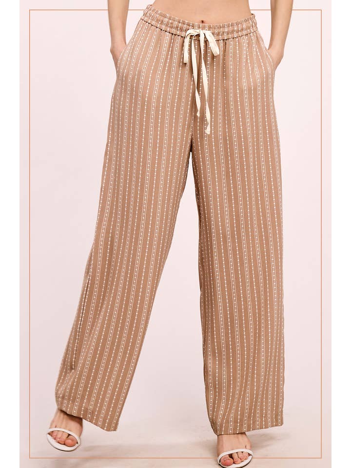 La Miel – Calças - Mulher por atacado – JDP4228-Calças de Design Padronizado de Corte Descontraído Com Bolsos17