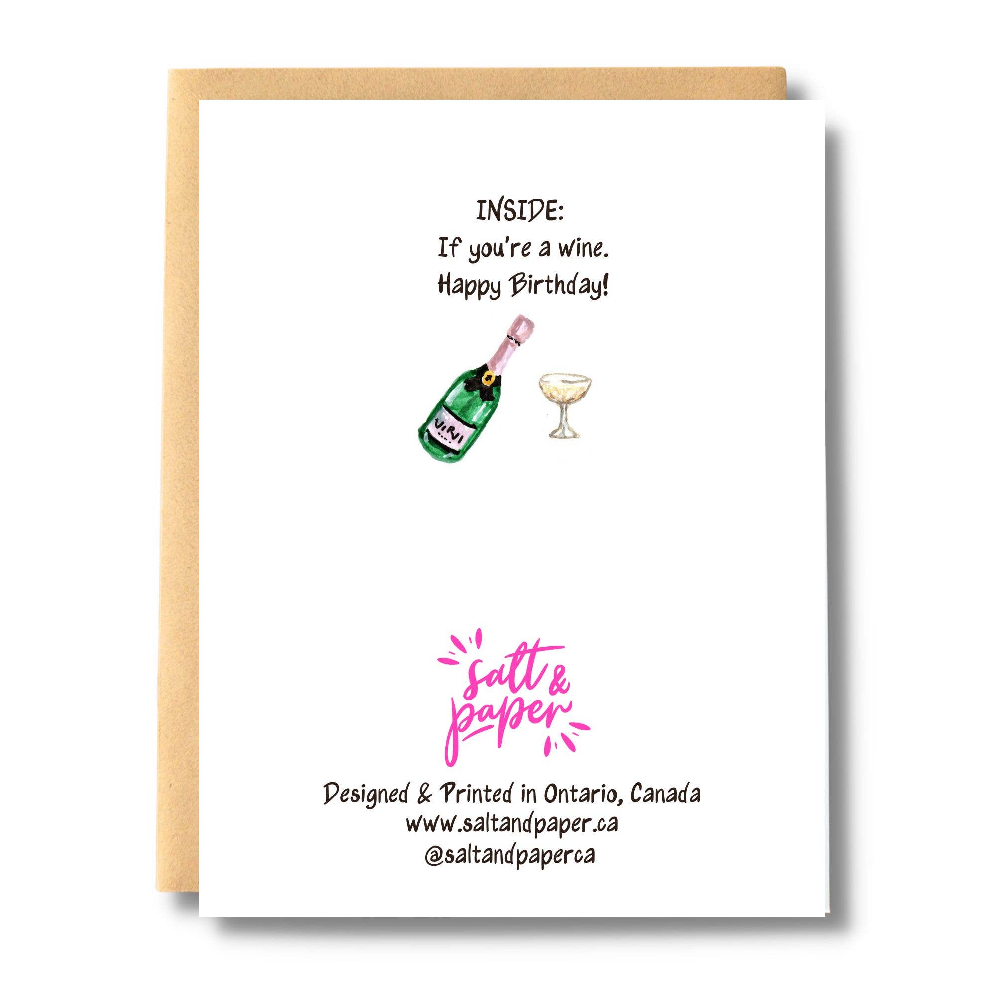 Salt & Paper - Wholesale Birthday Card - Age Matters, If You're A Wine Card2