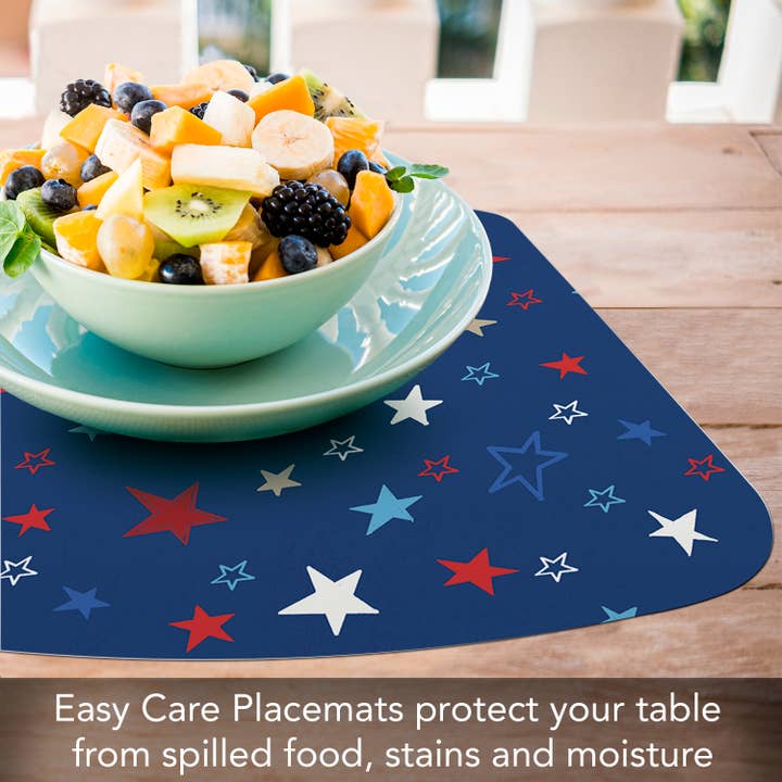 CounterArt/Highland Home/Thirstystone – wholesale Placemat – "Star Spangled" Wedge Reversible Flexible Placemat1
