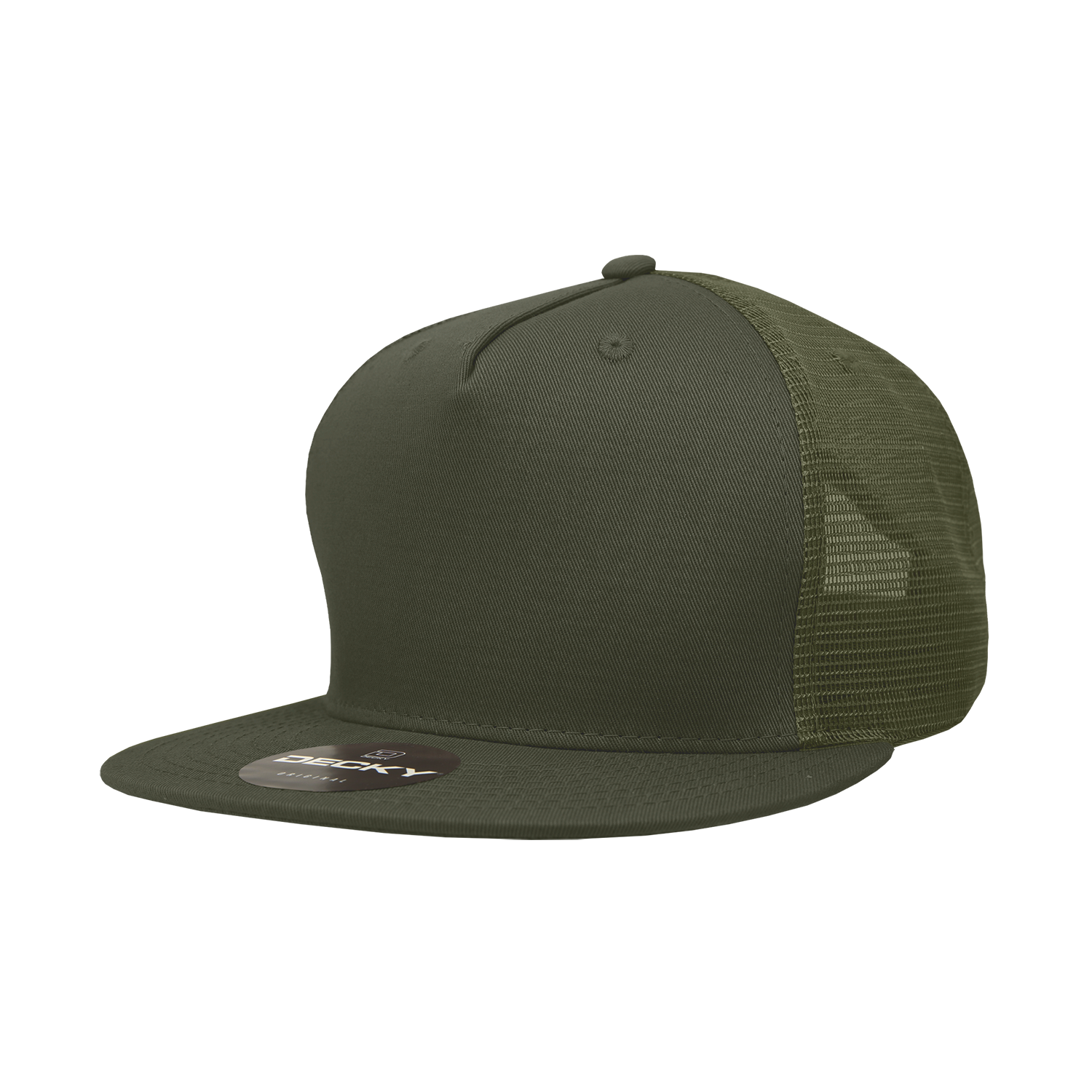 The Park Wholesale - Wholesale Truckerpet - Uniseks - Decky 1040 - Blanco Trucker Snapback-hoeden met 5 panelen - 10402