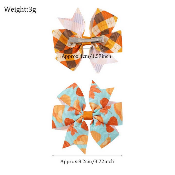 ACCITY - Wholesale Hair Clip - Kids - Thanksgiving Turkey Pumpkin Tail Hair Clip_CWAHA668128